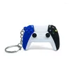 Keychains Ps5 Game Pad Keychain For Men Mini Machine PVC Soft Rubber Car Key Ring Chain Small Pendant Accessories Party Gift