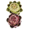 Dekoratif Çiçekler 2 PCS ARTICHOKE Yapay Çiçek Simülasyon Modeli Dekorasyon için Sahte Enginarlar