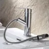 Robinets d'évier de salle de bains, robinet de lavabo de cuisine à poignée unique, robinet de pulvérisation extractible, accessoires de montage sur pont d'eau froide