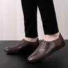 Casual Schoenen Luxe Lederen Loafer Voor Mannen Zacht Comfortabel Rijden Klassieke Slip Op Mannen Grote Maat 37-45 Mocassins