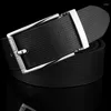 Bälten 2024 Fashion Men Belt Sivery White Classic Pin Buckle Designer Black Casuse äkta lädermidjeband Case Ceinture Homme