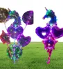 Unicorn Shape LED Ball Bobo Lysande ballong 3M String Lights Sparkling Balls Balloons Chirstmas Wedding Party Decor Gifts Tree C17082135