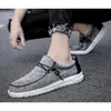 Casual Shoes Sneakers Men Fashion Large Size Canva Slip-On Solid Breathable Sweat-Absorbant For