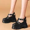 Sandalen 12 Cm Super Hoge Hakken Mode Sneakers Vrouwen Koe Lederen Wiggen Gladiator Vrouwelijke Open Teen Platform Pompen Casual Schoenen