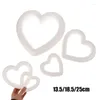 Party Decoration 13.5 18.5 25cm White Hollow Heart Foam Mold Craft Balls Valentine's Day Wedding Decor Diy Kids Favor