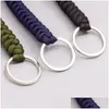 Survival Bracelets Outdoor Steel Ball Security Protection Bearing Self Defense Rope Lanyard Tool Key Chain Mtifunctional Keychain 5Xlp Otfbi