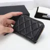 10A Haute Qualité En Cuir Véritable Caviar En Peau De Mouton Femmes Zéro Portefeuille Designer Portefeuille Femmes Porte-Cartes Designer Push Portefeuille Designer Femme 006