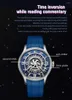 Relógios de pulso Oblvlo Homens Relógio Automático 41mm Luxo Relógio Mecânico Luminoso 5ATM À Prova D 'Água Sapphire Rotatable Concept Dial