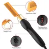 Electric Comb Hair Straightener Flat Iron Heat Pressing Comb Portable Anti-Scald Wigs Beard Hair Straightening Press Comb 240407