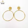 Fashion Best-selling Earrings Version Daily Tianhe Stone Large Circle