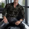 Men's Casual Shirts Fashionable Band Collar Button Down Shirt For Men Beach Party T Dress Up Blouse Long Sleeve