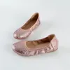 Girls' Sparkling Flat Shoes, Elegant stage Soft-Sole Kid's Shoes, Campus Girls Dance Shoes