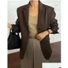 Damespakken Blazers Koreaanse stijl Lente Oo Single Casual fit jack met drie knopen Drop Delivery Kleding Kleding Otbij