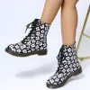 Boots Large Size Winter 2022 New Printed Cat Head Fashion European American Warm Snow Boots Women's Platform Ankle Boots for Women