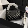 Women Designer Classic Flap Bag 2024 Spring Summer New CF Diamond Lattice Patent Leather Crossbody Bag Ladies Work Sundries Small Handbag