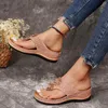 Sandálias Flip Roman T no Clip Comfy Bottom Flat Open com Arch Strap Toe Slider Verão Suporte Mulheres Flops Slip