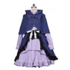 cosplay Costumi anime Love Chunibyo altre fantasie Takahi Rikka gioco di ruolo Lolita cameriera vestito viola fiocco mantello Halloween ragazza uniformeC24321