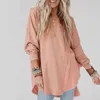 女性用TシャツソリッドカラーパッチワークTシャツファッションカジュアルルーズ不規則な裾のトップラウンドネックプルオーバースダデラ