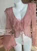 Débardeurs pour femmes tenues de haute qualité 2 pièces jupe ensemble Gyaru doux camisole dentelle broderie romantique rose hauts jusqu'à taille haute rue
