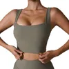 Instagram Europe and America cross-border quick drying fitness vest integrated fixed cup vest with hollow back shock resistant yoga suit