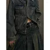 Röcke 2024 Sommer Damen Vintage Blau Harajuku Retro Jeansrock Winter Hohe Taille Y2K Street Style Casual Sexy PlisseeSkirt