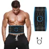 Slimmbälte EMS Muscle Stimulator Massage ABS Trainer Abdominal Tuning Belt Abdominal midja USB Laddningsutrustning 240321