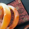 Bangle 54-63mm Beautiful Female Chinese Orange Pattern Hand-Carved Bracelet KYY8905