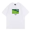 Дизайнер Kitt весна/лето Новая мода Зеленое футбольное поле Вдохновляющие мужские и женские футболки с короткими рукавами и принтом с баннером