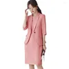 Work Dresses Elegant Women Business Suits Spring Summer Formal Uniform Designs Blazers Professional Ladies Office With Jackets Coat And