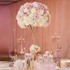Dekoracja imprezy 10pcs wazony złoty stojak na kwiat 60/80/15 cm metalowy kierunek ślubny Centerpiece Flowers Rack na imprezę domowy