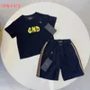 Letras crianças conjunto de roupas de designer bebê meninas meninos shorts flor carta conjunto infantil luxo original conjunto de etiquetas menina conjunto de roupas infantis carta conjunto de manga