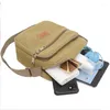 Shoulder Bags 2024 Men's Sidebag For Business Crossbody Bag Fashion Korean Version Canvas Large Capacity Single Messenger