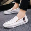 Casual Schuhe Zapatillas Männer Schuh 2024 Herbst Weiße Flache Müßiggänger PU Leder SocialShoe Männlichen Turnschuhe Komfort