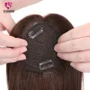 Toppers vsr 14 polegadas longos toppers para mulheres 100% extensões de cabelo humano clipin uma peça piano cor loira clipes cabelo humano topper