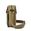 Bag Men's Vintage Canvas Rucksack Crossbody Zipper Shoulder Messenger Sling Multifunction Outdoor Travel Sport Back Pack