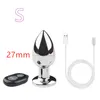 Bärbar 10 -hastighetsmetall Anal Butt Plug Vibrator Bead Massage Sex Toys For Men Gay Women Masturbation Wireless Remote Control laddningsbar