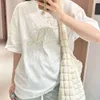 早春の女性TシャツデザイナーTシャツの誤った文字刺繍グラフィックティールーズカジュアルラウンドネックメンレディース半袖トップス