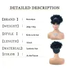 Wigs Short Kinky Curly Headband Wigs Afro Puff Curly Headband Wig For Women Natural Synthetic Turban Wrap Wig Cosplay Daily Use