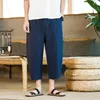 Pantaloni da uomo 2024 Summer Jogger Cotone sciolto Moda Nove minuti traspiranti