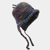 Berets Winter Autumn Striped Knit Hat For Women Men Fashion Street Dressing Style Soft Skullies Beanies Female Outdoor Keep Warm