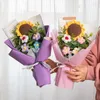 Decoratieve bloemen afgewerkt met geleidelijke rozenbundelsimulatie Onsterfelijk bloemboeket Handgeweven bloemen