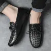 Casual Schuhe Luxus Designer Männer Penny Loafers Kuh Leder Mode Herren Boot Männlich Slip Auf Flache Fahren