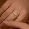 GRA 인증 1ct 여성을위한 실제 Moissanite 반지 d 컬러 vvs1 랩 다이아몬드 S 슬리버 약속 약속 웨딩 밴드 보석