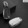 Car Key Trekking Poles Alloy Leather Car Remote Key Case Cover Protective Shell For Audi C6 R8 A1 A3 Q3 A4 A5 Q5 A6 S6 A7 B6 B7 B8 8P 8V 8L TT RS SlineL2031228