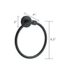 Towel Rings SARIHOSY Towel Ring Matte Black 304 Stainless Steel Wall Mounted for Home Hotel Bathroom Accessories 240321