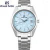 Armbandsur klassiska grandseiko formella herrklockor SBGP017 GS Quartz Waterproof Calender Top Luxury Steel Stand Business Men Watch.