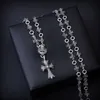 Unisexe Designer Pendentif Colliers Punk Croix Thai Argent Collier Personnalité Pendentif Collier De Luxe