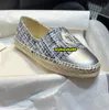 Espadrilles 디자이너 샌들 Claquette Fabric Canvas Flats 여성 숙녀 여름 캐주얼 신발 고급 여성 트레이너 크기 35-41