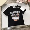 Crianças verão nova camiseta meninos meninas bebê moda manga curta topo clássico impresso carta algodão crianças roupas de grife csd2403213