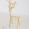 Smycken påsar rack hjort form härlig smidesjärn träd halsband rack för sovrum display stativ lagring